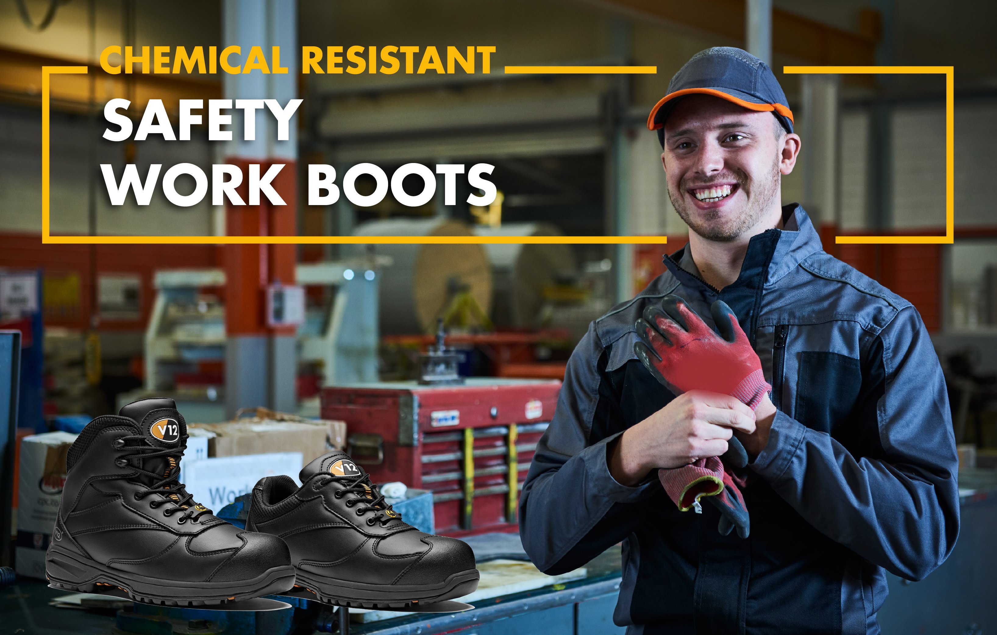 Chemical resistant 2025 safety boots